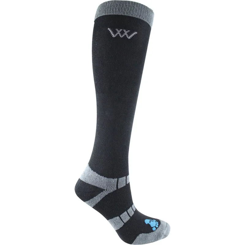 Woof Wear Long Bamboo Riding Socks Black